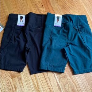Mondetta Black High Waist Biker Shorts 2 pair NWT